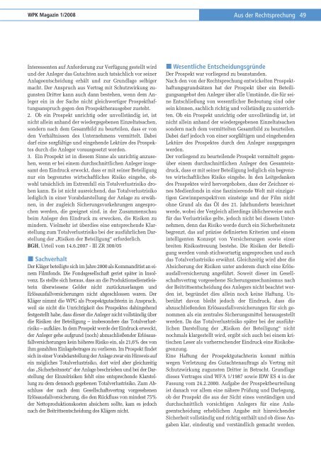 WPK Mag 1-08 - Wirtschaftsprüferkammer
