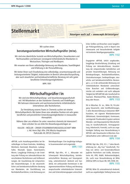 WPK Mag 1-08 - Wirtschaftsprüferkammer