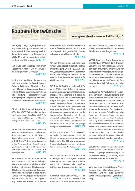 WPK Mag 1-08 - Wirtschaftsprüferkammer