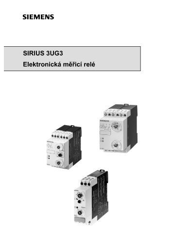 SIRIUS 3UG3 Elektronická m icí relé - RELKO