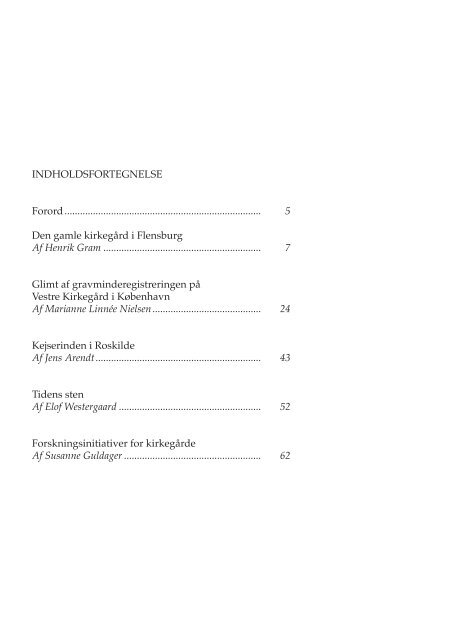 Kirkegårdskultur 2003 - Foreningen for Kirkegårdskultur