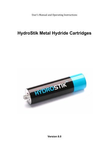 HydroStik Metal Hydride Cartridges - udomi