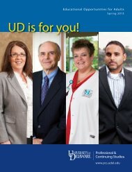 UD is for you! - Professional & Continuing Studies - University of ...