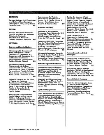 TOC (PDF) - Clinical Chemistry