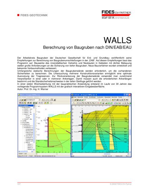 Berechnung von Baugruben nach DIN/EAB/EAU - FIDES DV-Partner