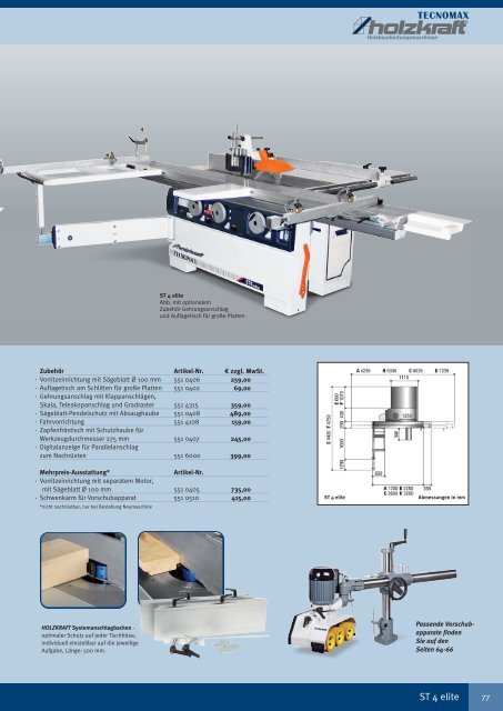 Holzbearbeitungsmaschinen TECNOMAX