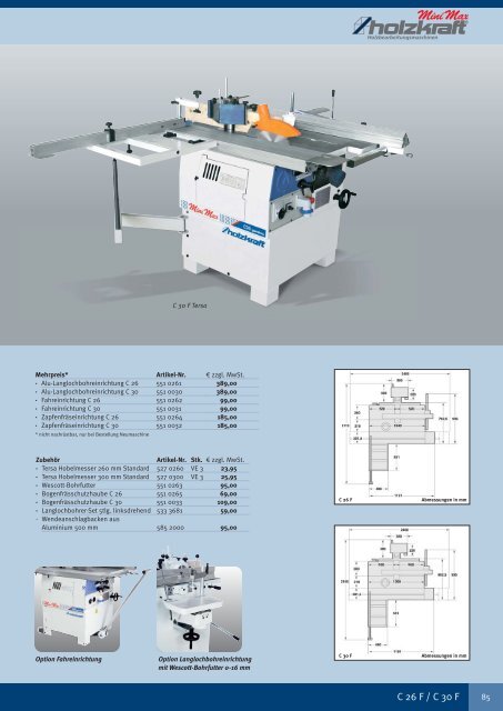 Holzbearbeitungsmaschinen TECNOMAX