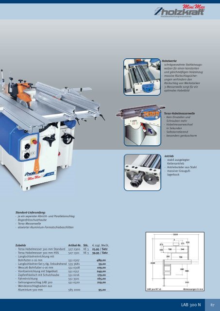 Holzbearbeitungsmaschinen TECNOMAX