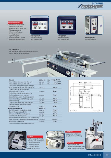 Holzbearbeitungsmaschinen TECNOMAX