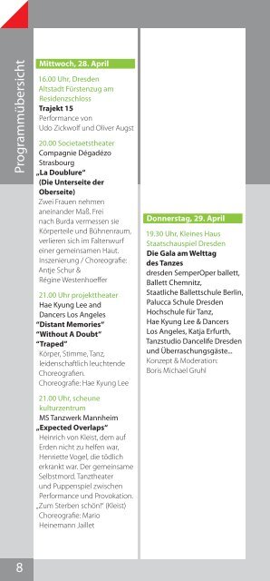 Das Programm zum Download - Tanzwoche Dresden