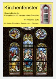 Gemeindebrief Weihnachten 2012 - Evangelische Kirchengemeinde ...