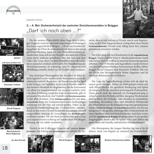 Zeitung der Clara schumann Musikschule - Margret von Conta