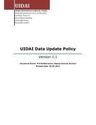 UIDAI Data Update Policy Ver 1.1