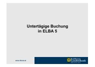 Untertägige Buchung in ELBA 5 Auswirkungen auf die ... - Raiffeisen