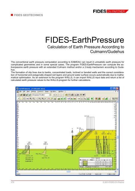 Performance characteristics - FIDES DV-Partner