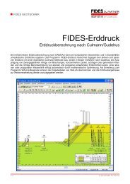 Erddruckberechnung nach Culmann/Gudehus - FIDES DV-Partner