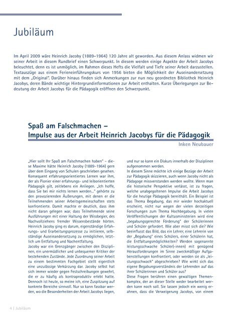Rundbrief Nr. 11 - Heinrich Jacoby - Elsa Gindler - Stiftung