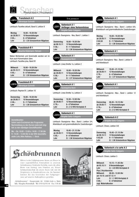 Lohr- Gemünden - VHS Lohr - Lohr a. Main