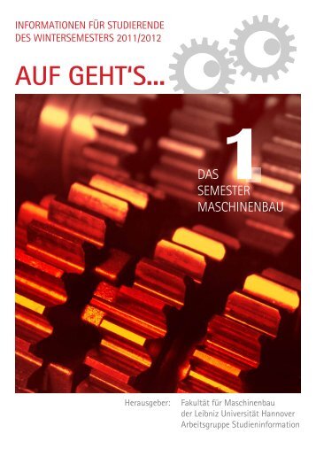 Erstsemesterheft 2011/12 - Fakultät für Maschinenbau - Leibniz ...