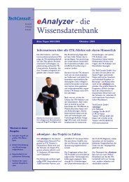 eAnalyzer - die Wissensdatenbank - Techconsult