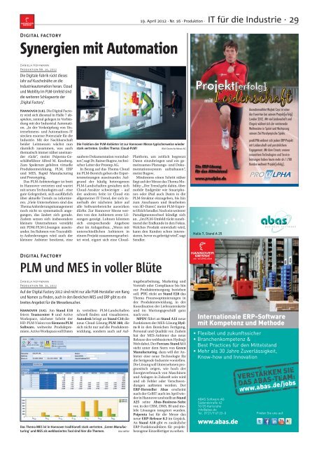 Ausgabe - 16 - 2012 - Produktion