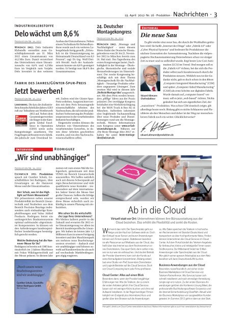 Ausgabe - 16 - 2012 - Produktion