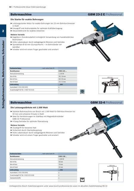 Professionelle blaue Elektrowerkzeuge - Herm. Fichtner Hof GmbH