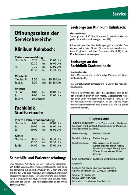 Unser Klinikum - Klinikum Kulmbach