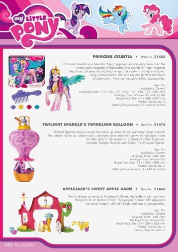 PRINCESS CELESTIA • Item No. 21455 TWILIGHT SPARKLE'S ...