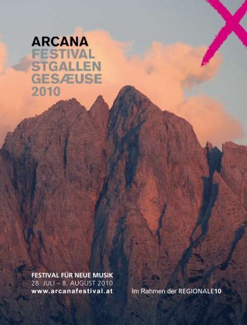 Arcana Festival Programmbuch - Regionale10