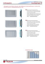 Lüftungsgitter Kataloggruppe 10 - Pichler