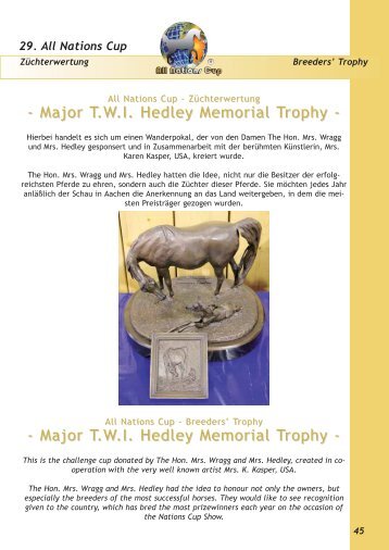 Major TWI Hedley Memorial Trophy - All Nations Cup