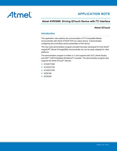 application note - Atmel Corporation
