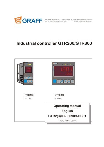 Industrial controller GTR200/GTR300 - Temperature, Measurement ...