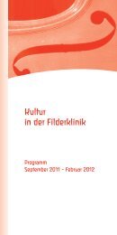 Kultur in der Filderklinik 2011/2012