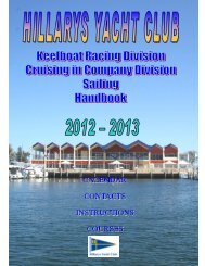 HYC Sailing Handbook 2012 2013 KEEL AND CRUISING