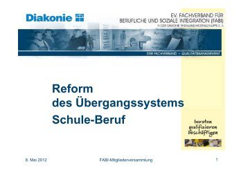 Reform des Übergangssystems Schule-Beruf