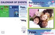 Boys & Girls Clubs CALENDAR OF EVENTS - Boys and Girls Clubs ...
