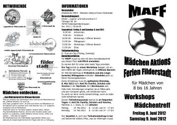 Work Shop S Mä Dc Hentreff - Stadt Filderstadt