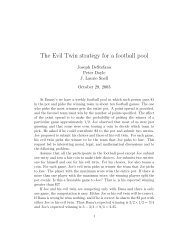 The Evil Twin strategy for a football pool