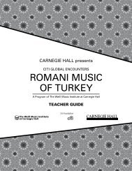 roMani MusiC of turKeY - Carnegie Hall
