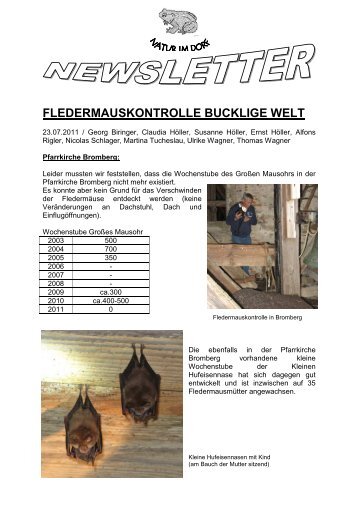 FLEDERMAUSKONTROLLE BUCKLIGE WELT - RmDATA