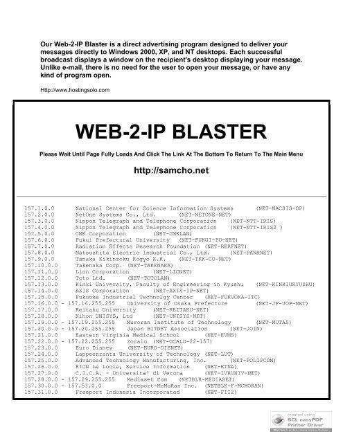 WEB-2-IP BLASTER - Hostingsolo.com