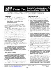 Model 1005S EX Installation Instruction - Daytona Twin Tec