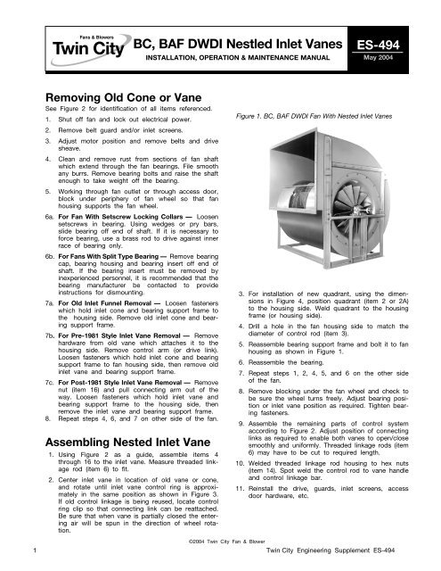 DWDI Nested Inlet Vanes - Twin City Fan & Blower