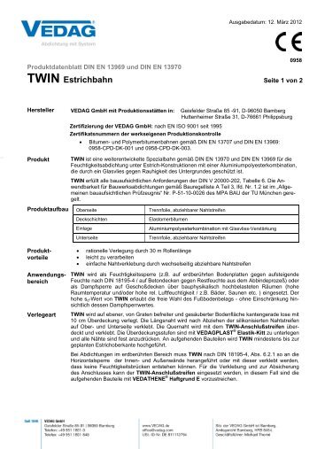 TWIN Estrichbahn - Vedag