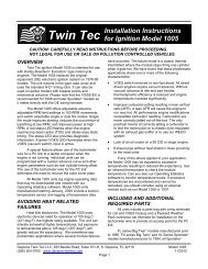 Model 1005 Installation Instructions - Daytona Twin Tec