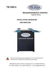 Unterflur Stempelhebebühne - Twin Busch GmbH