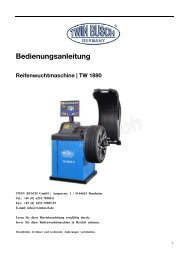 Reifenwuchtmaschine - Twin Busch GmbH