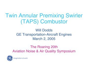 Twin Annular Premixing Swirler (TAPS) - The Technology Transfer ...